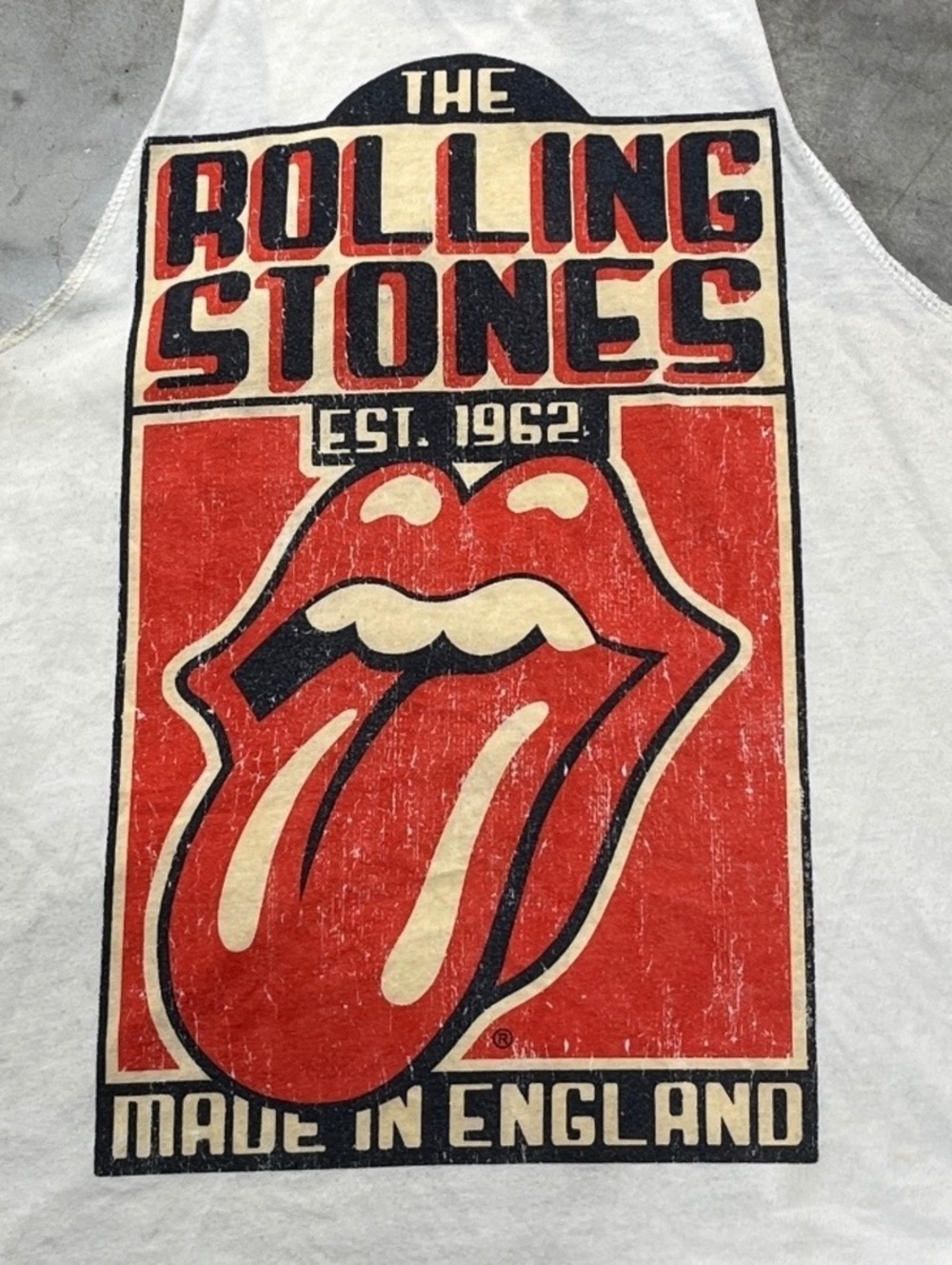 The Rolling Stones Preowned Small Ringer Tank Top T-shirt